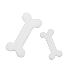 Bones 3d icon isolated on white background, 3d rendering, Halloween event