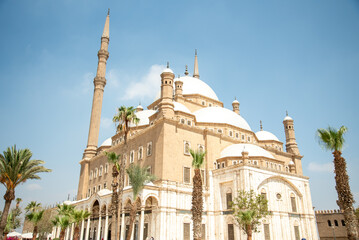 エジプトカイロにあるムハンマドアリーモスクのとても美しい風景