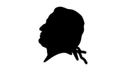 Nathanael Greene, black isolated silhouette - obrazy, fototapety, plakaty