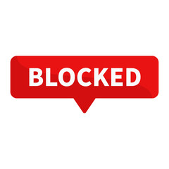 Blocked In Red Rectangle Shape For Information Announcement Business Marketing Social Media
