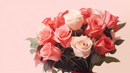 Bouquet of roses, Mother's Day background