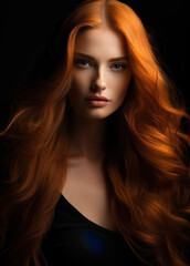Fototapeta premium Portrait of a woman with long hair