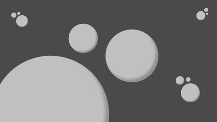Circular grey 3D footprint design in dark mode set on a grey backdrop