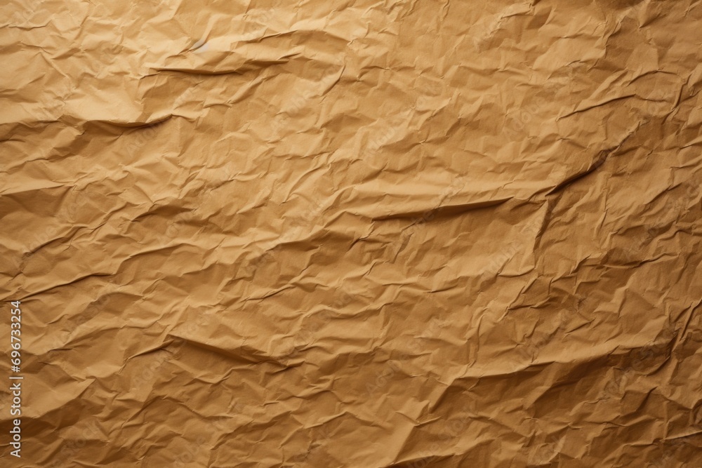 Poster a detailed close-up shot of a piece of brown paper. can be used for various creative projects and de