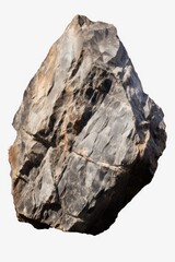 A large rock is displayed against a clean white background. This versatile image can be used for various purposes