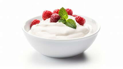 Bowl of greek yogurt - Powered by Adobe