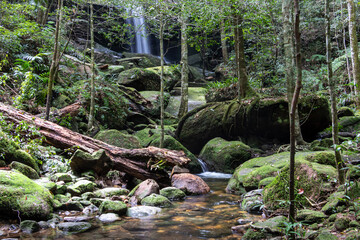 Waterfall in deep forest at At Phu Kradueng National Park, Thailand