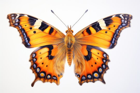 A vibrant orange butterfly with elegant black spots on its wings. Perfect for adding a touch of nature and beauty to any design project