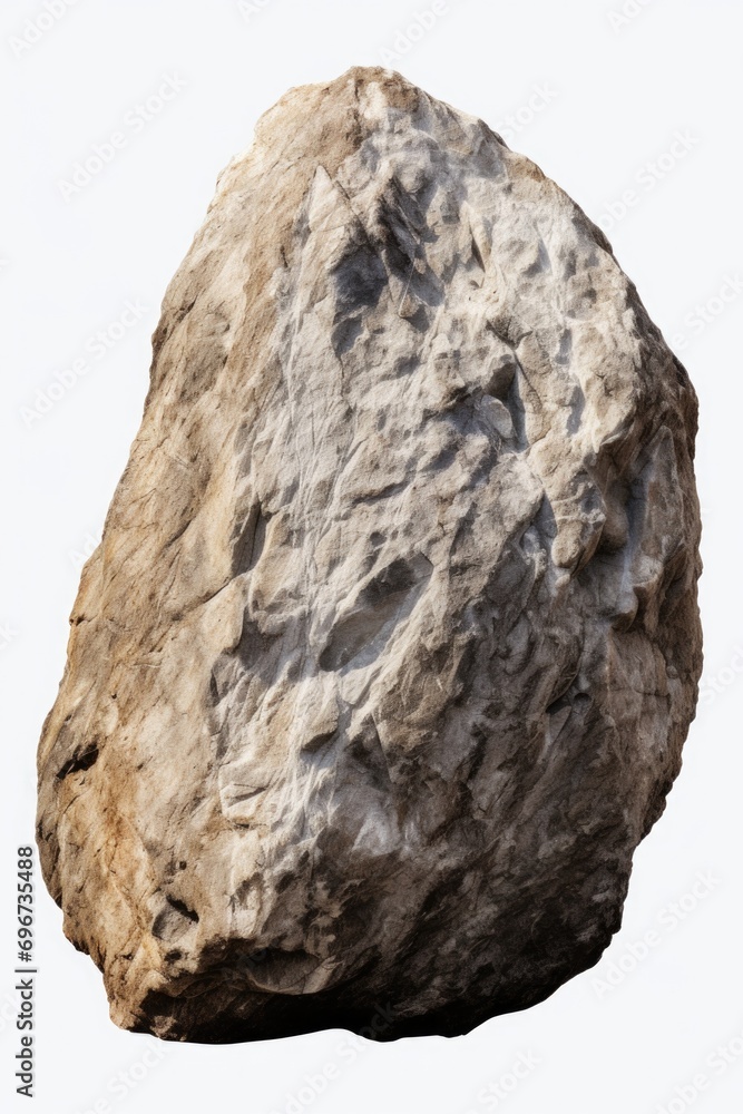 Poster A large rock displayed against a white background. Can be used as a background or texture element