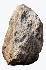 A large rock displayed against a white background. Can be used as a background or texture element