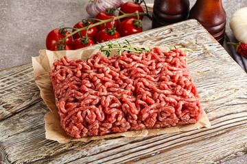 Raw minced beef uncooked meat