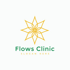small business beauty clinic modern logo design graphic vector