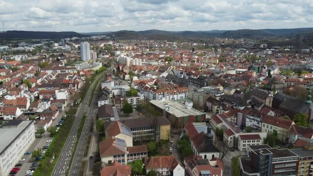 German town of kaiserslautern by Drone