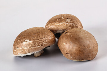 Raw brown champignon for cooking
