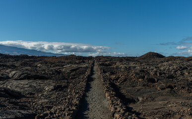Scenic Kings Highway Foot Trail vista, Big Island of Hawaii