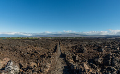 Scenic Kings Highway Foot Trail vista, Big Island of Hawaii