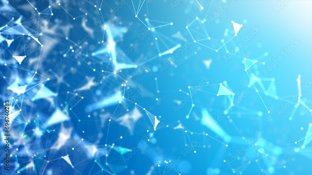 Poster abstract background dot and connect line for cyber technology futuristic and network connection conc