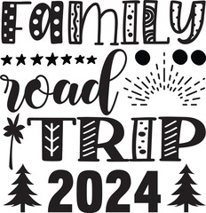 family road trip 2024 svg design