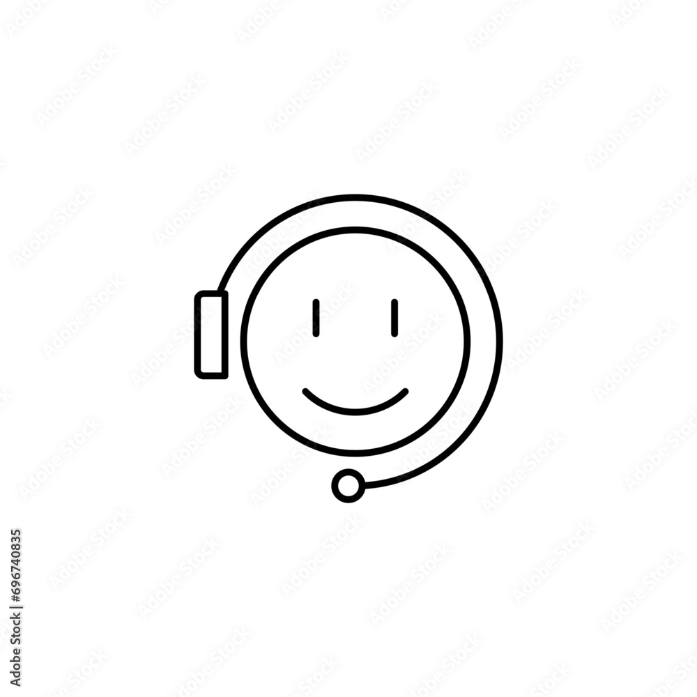 Aufkleber support thin outline icon for website or mobile app