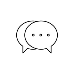 speech bubble thin outline icon for website or mobile app
