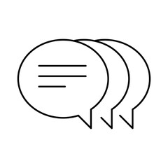 comments thin outline icon for website or mobile app