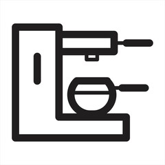 Coffee machine icon line symbol. Isolated vector illustration of icon sign concept for your web site mobile app logo UI design.
