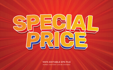 Special Price 3d editable text style effect	

