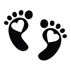 Two footprint ,Baby footprint ,love ,Footprints Cutfile, cricut ,silhouette, Paw foot,Foot Print Silhouette,feet,Footprints Icon,foot mandala svg ,