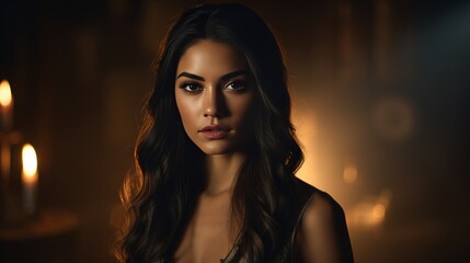 Beautiful portrait with cinematic lighting