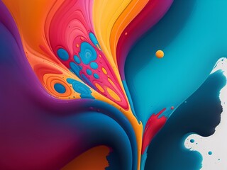 Abstract Creative Liquid Watercolor Splash Paint Rainbow Colors background Wallpaper Texture Design.Colorful Bright Ink Artistic Brush Explosion Spray Art Decoration Illustration