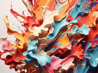 Abstract Creative Liquid Watercolor Splash Paint Rainbow Colors background Wallpaper Texture Design.Colorful Bright Ink Artistic Brush Explosion Spray Art Decoration Illustration