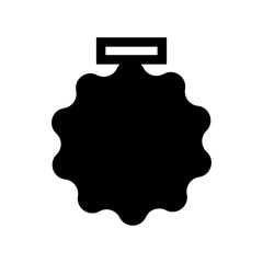 Medal template icon vector. Award shape illustration sign. Medal laser cutting symbol or logo.