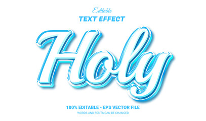 holy editable text effect © Riskidesign