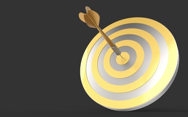 Successful go on-target, Winning over the competitors, Follow the dream, Conquer the goal, Overcome the obstacle, Creative concept on Black background