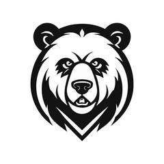 bear logo vector angry ferocious brave scary beast wild exuberant grizzly nature forest