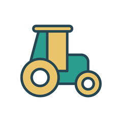 Tractor icon design concept