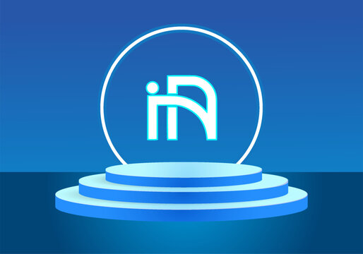 NI logo Blue Design. Vector logo design for business. - Powered by Adobe