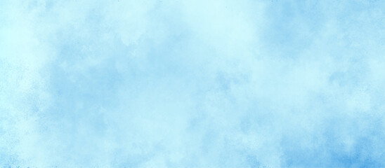 Blue cloud texture with soft tiny stains, sky blue cloud foggy fume on blue sky, Sky pattern with watercolor splashes, cloudy Grunge effect Aquarelle paint paper textured, abstract painted watercolor. - obrazy, fototapety, plakaty