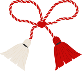 Traditional martenitsa talisman for holiday of early spring in Moldova 