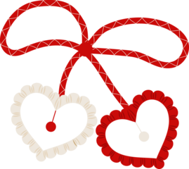 Traditional martenitsa talisman for holiday of early spring in Moldova 