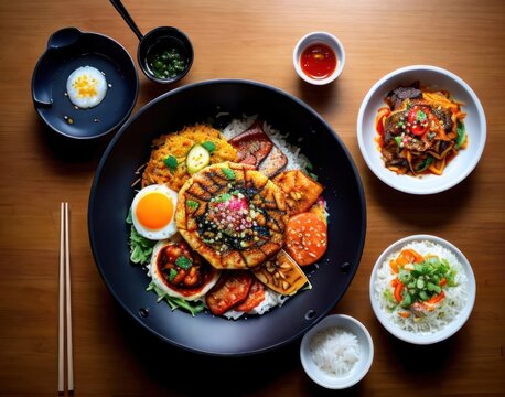 Korean Food. Korean Culinary Delights. Stunning Images of Korean Culinary Creations