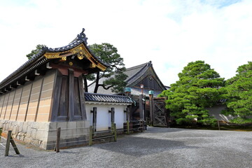 Nijo Castle with gardens, a home for the shogun Ieyasu in Nijojocho, Nakagyo Ward, Kyoto, Japan
