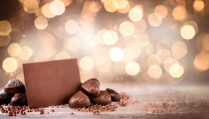 チョコレートとメッセージカード