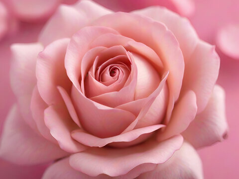 Beautiful pink rose for valentine's day