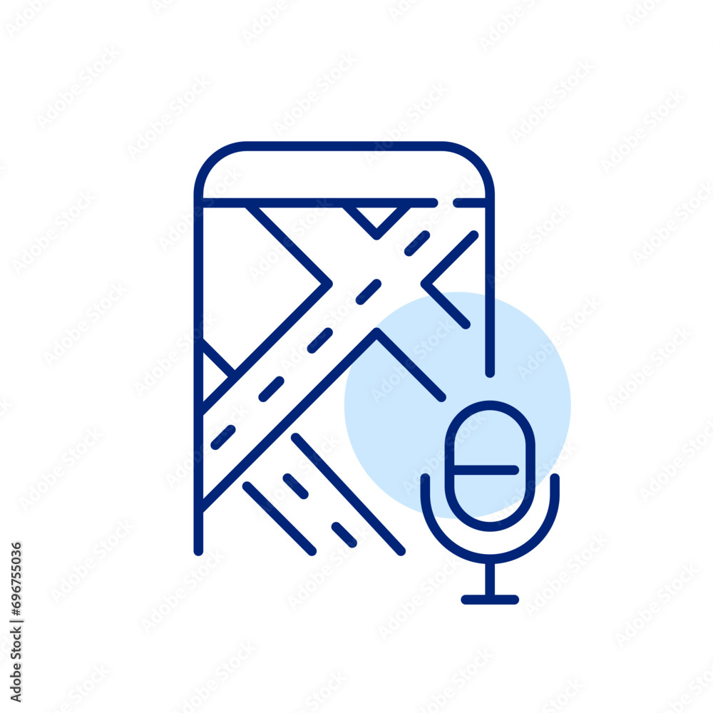 Aufkleber voice command navigation app. personal assistant artificial intelligence. pixel perfect, editable st