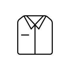 Shirt outline icons, clothing minimalist vector illustration ,simple transparent graphic element .Isolated on white background