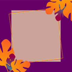 bstract floral background frame, flyer, digital sign and concept design Editable vector illustration