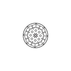 mandala with circle coloring mandala