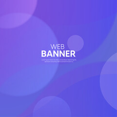 Abstract blue background with circles, Web banner