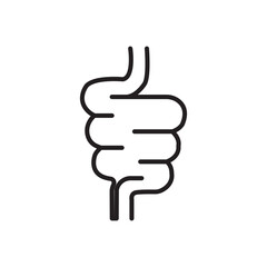 Intestines. linear icon. Line with editable stroke